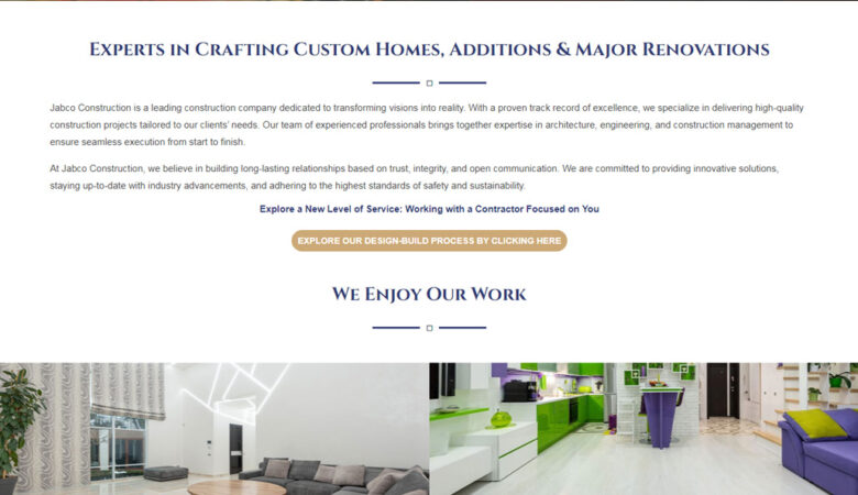 Website Design For Local Construction Company