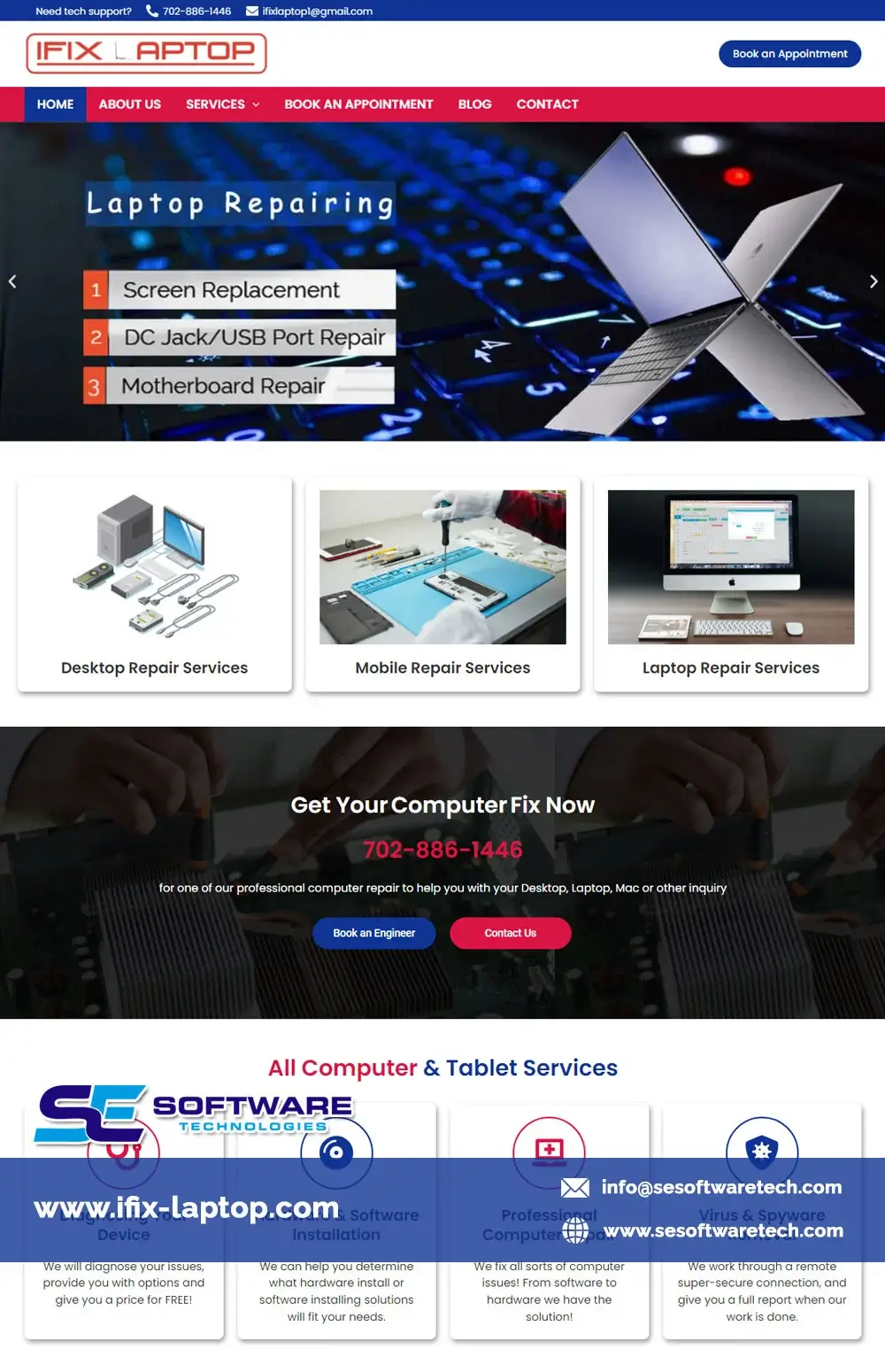 Responsive Website Design for iFix Laptop Repair Companies