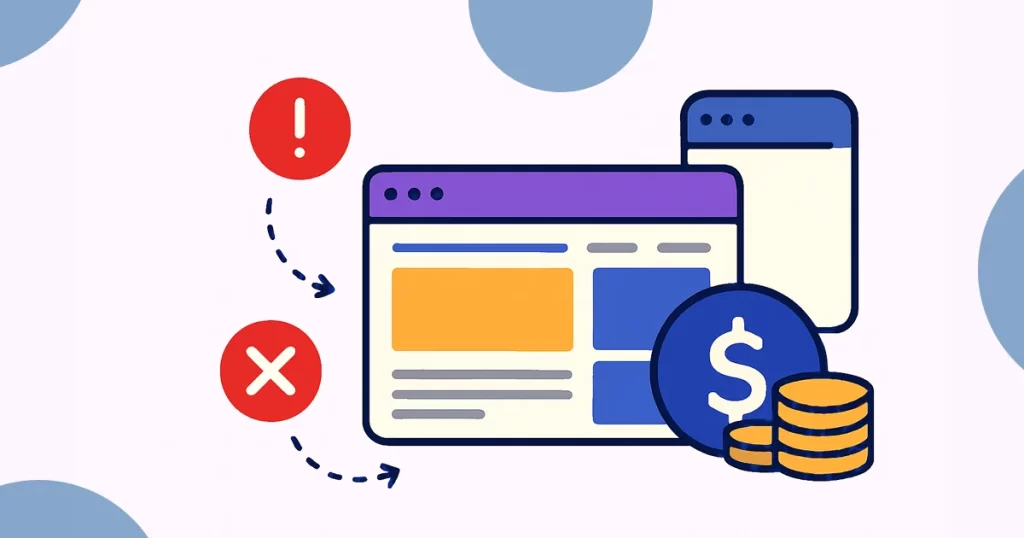 Website redesign cost in Pakistan with modern web design concept illustration.